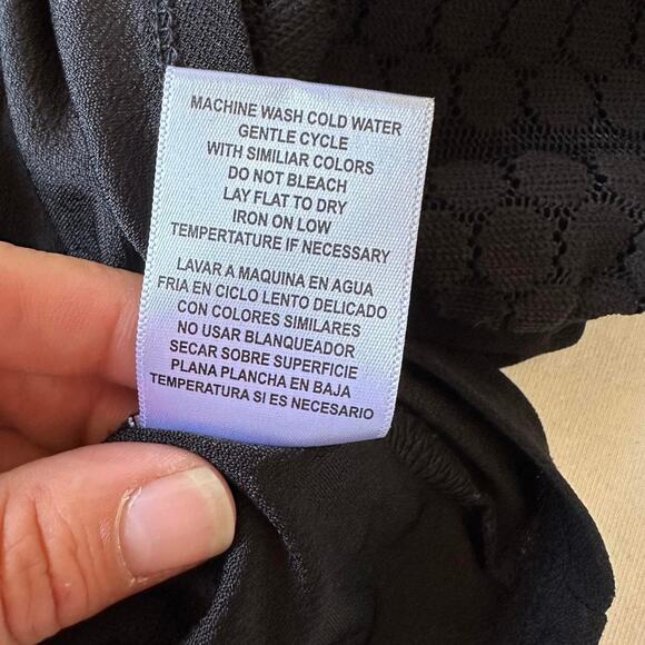 Womens Tops Size 2x Black Lace Sleeve Soft Goth Professional Business Casual - Picture 6 of 8